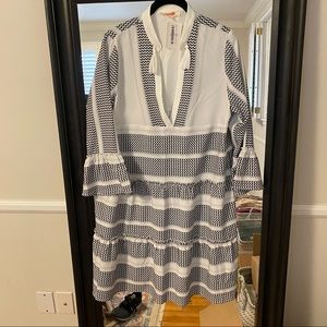 NWT mix print bell sleeve dress